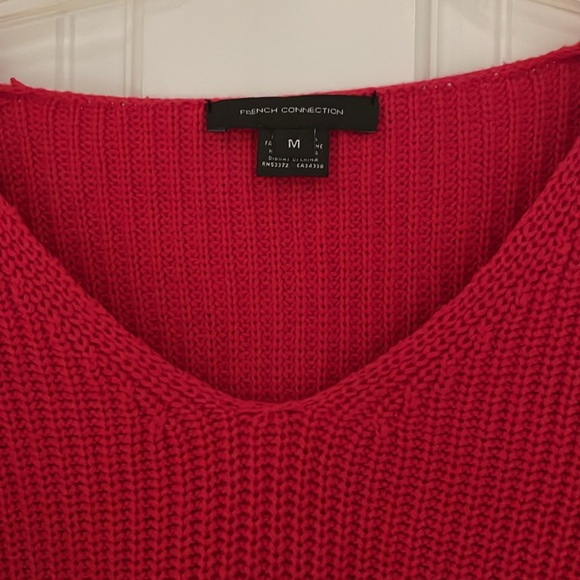 French Connection Magenta Cropped Sweater in size medium - Picture 2 of 4